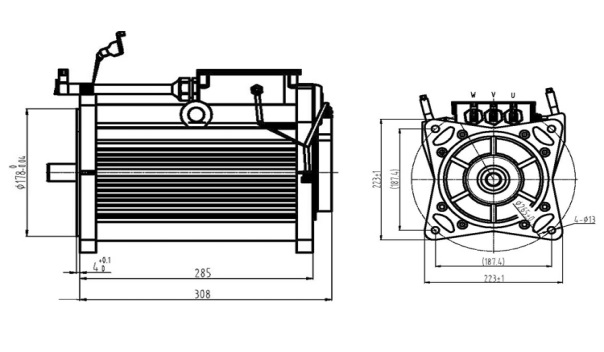 永磁同步電機(jī)TZQ180-15KW-144v